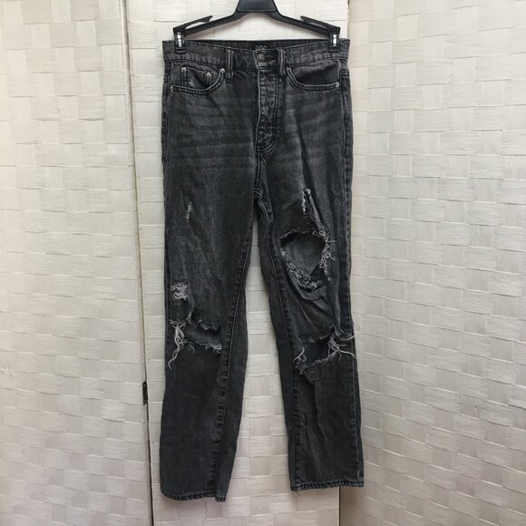BDG slim straight destroyed black jeans size 24 - Picture 2 of 8